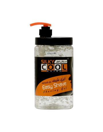 Silky Cool Easy Shave Gel for Normal & Sensitive Skin – Menthol Shaving Gel with Pump , Anti-Irritation, Razor Burn Protection – 500ml, 1000ml, 1500ml for Barbers & Men